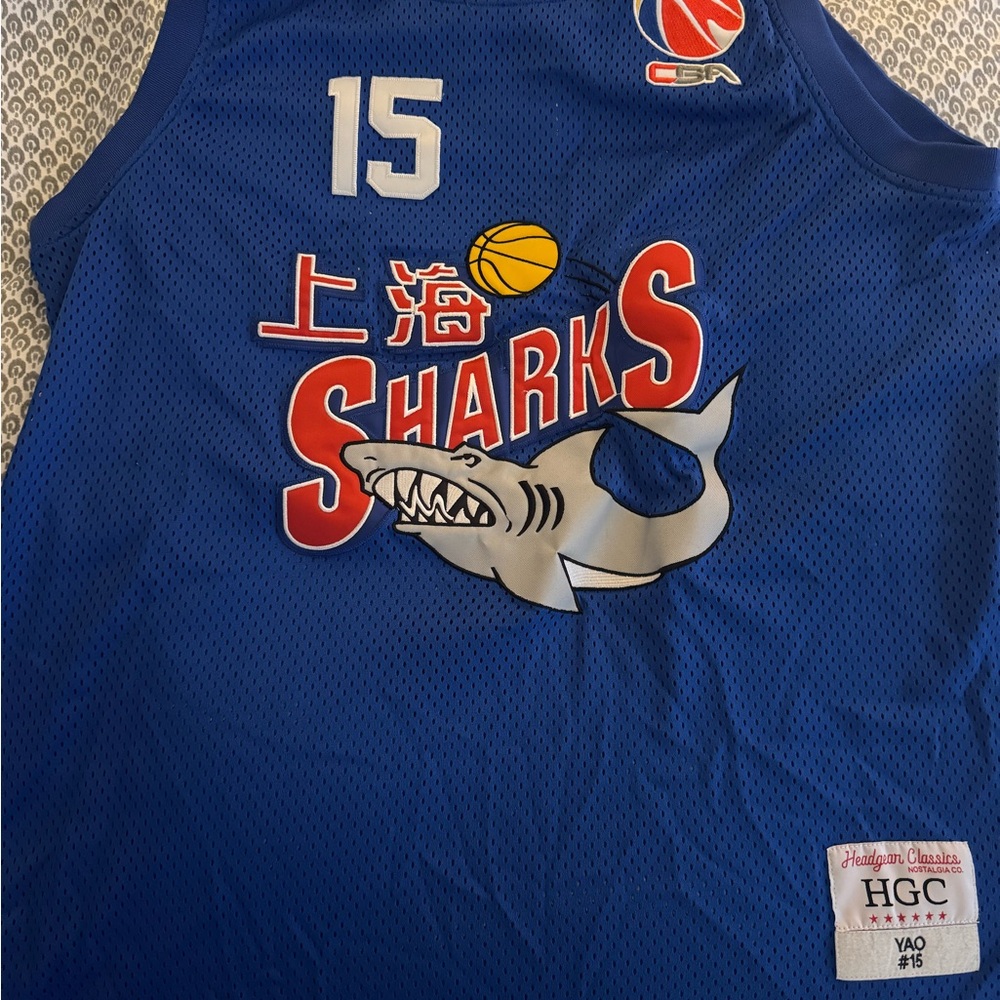 Men’s - Yao Ming Shanghai Sharks Blue Basketball Jersey
